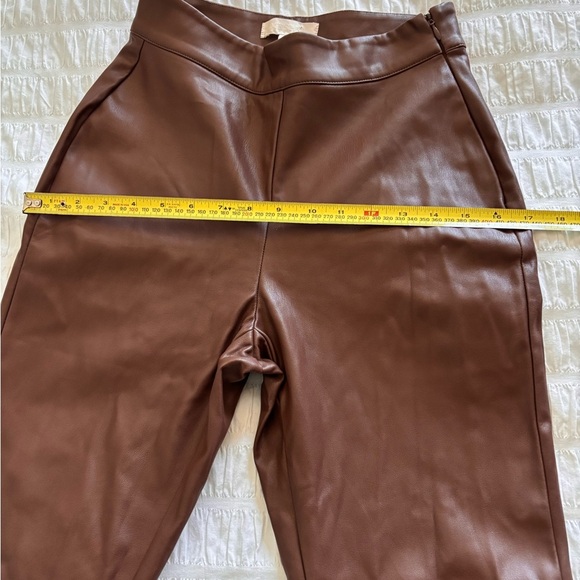 Meshki Chocolate Faux Leather Trousers - Picture 6 of 8